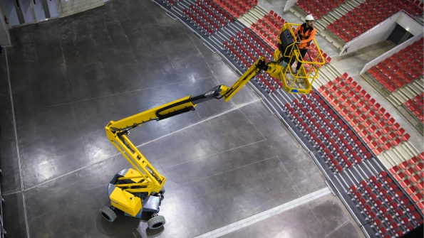 A Haulotte machine at work