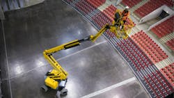 A Haulotte machine at work A Haulotte machine at work