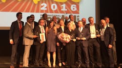 Turner sixth from right accepts European Rental Association rental company of the year award in 2016 Turner sixth from right accepts European Rental Association rental company of the year award in 2016