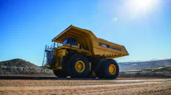 Komatsu autonomous hauler at work