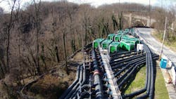 Sunbelt Rentals pumps in a bypass operation Sunbelt Rentals pumps in a bypass operation