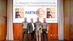 Skyjack receives the Supplier of the Year Award from PartnerLIFT From left Farid Hammar of Skyjack Kai Schliephake of PartnerLIFT Andreas Stumpf of Skyjack and Andreas Bub Skyjack Skyjack receives the Supplier of the Year Award from PartnerLIFT From left Farid Hammar of Skyjack Kai Schliephake of PartnerLIFT Andreas Stumpf of Skyjack and Andreas Bub Skyjack