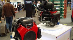 Honda&apos;s new engines at its stand at the World of Concrete.