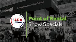 Point of Rental is offering show specials on several award-winning products, including some RER Innovative Product Award winners.