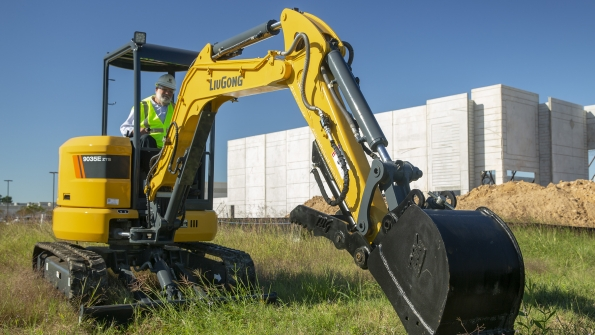 LiuGong will show its 9035 EZTS compact excavator along with other models at The ARA show in Anaheim