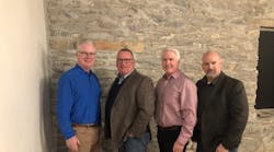 From left to right: Bill Barry, vice president/GM of the New Jersey operations; Pat Sherwood, president and COO; Mike Chenet, president of the CC&amp;T division; Eric Marburger, vice president/GM of the Maryland and Delaware operations.
