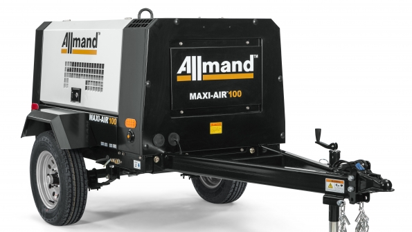 New MaxiAir 100 portable air compressor from Allmand Bros
