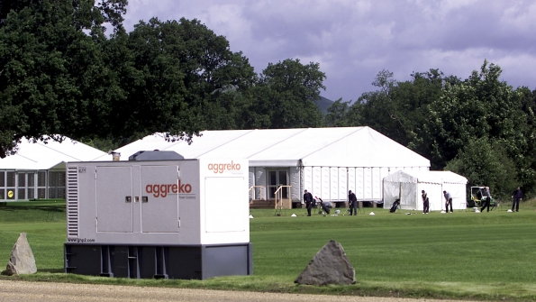 An Aggreko generator at the Ryder Cup