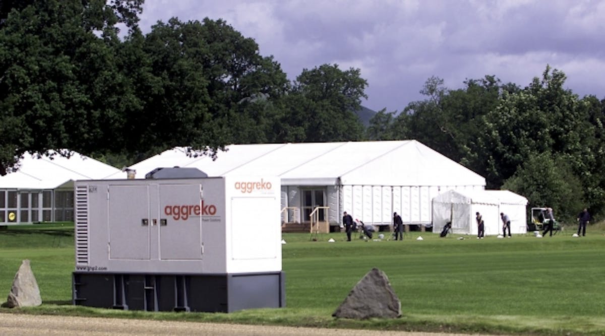 An Aggreko generator at the Ryder Cup.