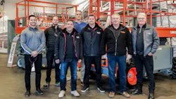 MacFarlands Industrial staff and some of their Skyjack machines at the new Moncton New Brunswick branch