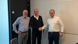 Left to right Soslashren Rosenkrands chief business development officerRiwal Per Hedebark owner and managing directorLipac Reneacute Timmers CFORiwal are all smiles after announcing the acquisition