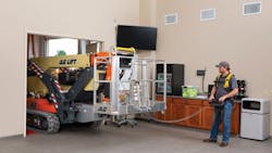 JLG39s X1000AJ39s compact stowed length enables it to fit through standard double doors JLG39s X1000AJ39s compact stowed length enables it to fit through standard double doors