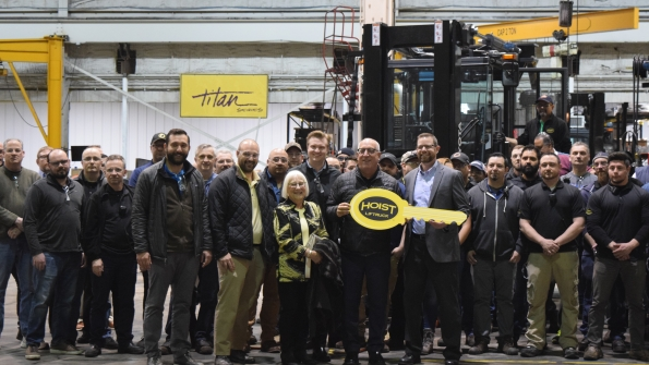 The key to the building is presented to the new owners