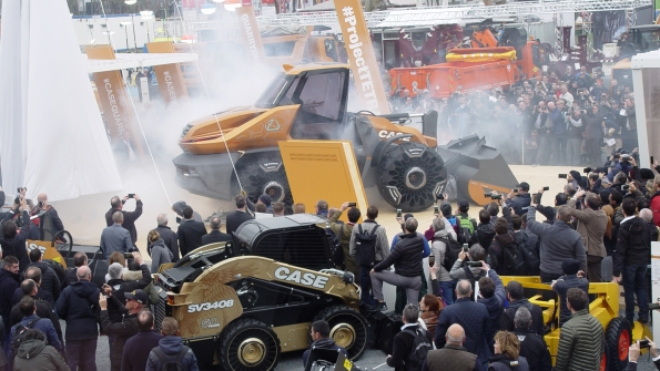 Case unveils the new methanepowered wheel loader at Bauma last week