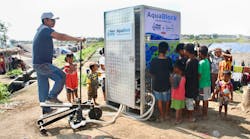 Rermag 11584 Xylem And Planet Water Partnership Aquablock At Lombok Earthquake Camp