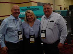 Kevin Day, executive vice president of Alliance North America; Alicia Waineo, vice president of operations; and CEO Mike Niemela on the trade show floor. Kevin Day, executive vice president of Alliance North America; Alicia Waineo, vice president of operations; and CEO Mike Niemela on the trade show floor.