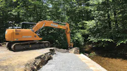 Case Cx130 C Working On Old Forge Bridge