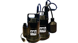 Pictured is the ST1 Series electrical submersible pump produced by Multiquip. This pump works well for flooded rooms, flat roofs, landscaping and much more.