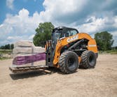 Pictured is the new SV340B B Series skid-steer loader.