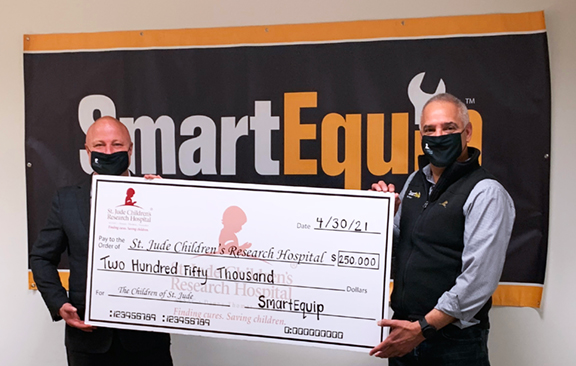 Smart Equip Presents250k Donation 4 30 2021 Fernando Pienra Timothy Bayly St Jude Web
