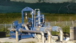 Pictured is a dewatering pump. Make sure you have a dewatering pump for storm season and every season. Pictured is a dewatering pump. Make sure you have a dewatering pump for storm season and every season.