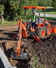 Pictured is the new Kubota backhoe.