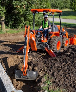 Pictured is the new Kubota backhoe. Pictured is the new Kubota backhoe.
