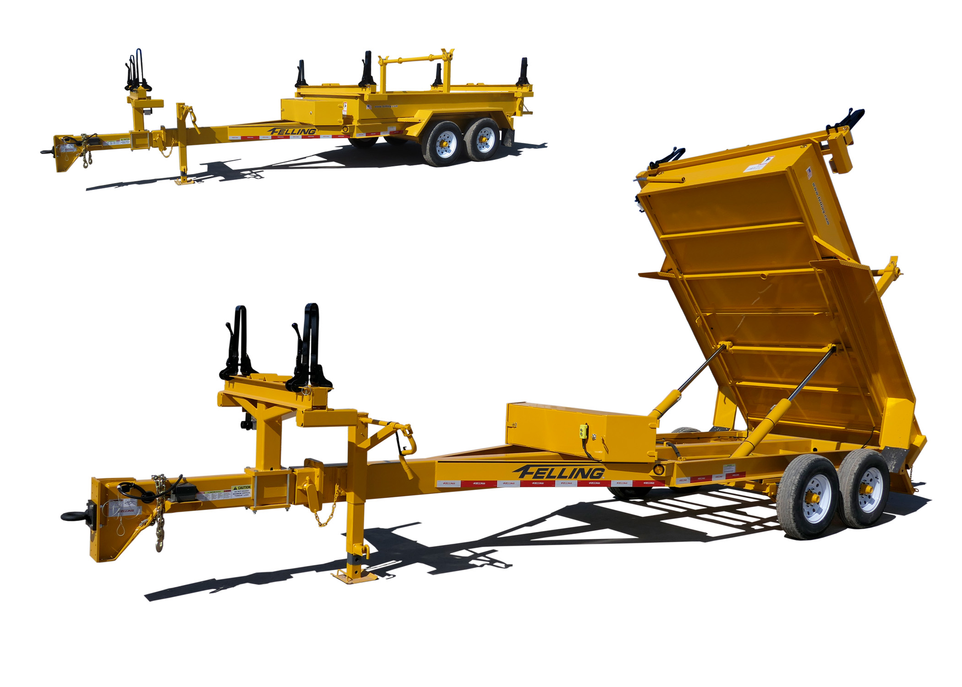 Pictured is the PCD, Pole/Cargo/Dump trailer.