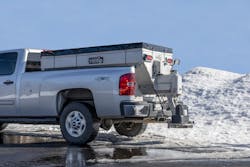 Pictured is the new IceStriker 2000-3300 SSA/SSC stainless-steel salt spreader. Pictured is the new IceStriker 2000-3300 SSA/SSC stainless-steel salt spreader.