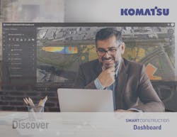 Pictured is the Smart Construction Dashboard by Komatsu. Pictured is the Smart Construction Dashboard by Komatsu.