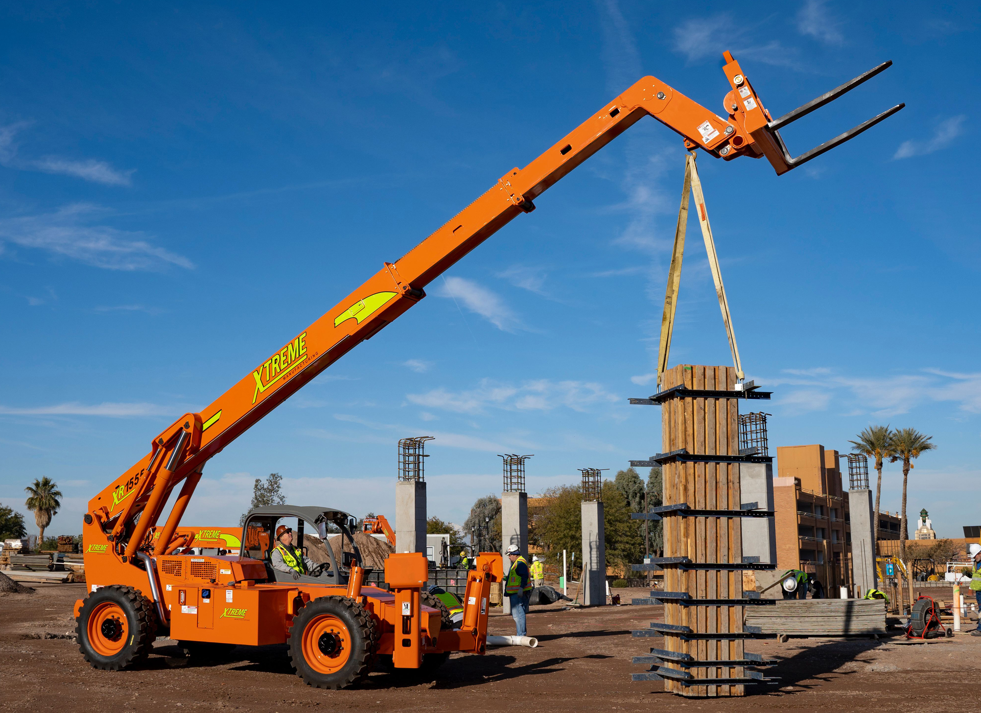 Pictured is the new C-class Xtreme XR1555-C telehandler.