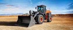 Pictured is the new -7 Series DL380-7 wheel loader.