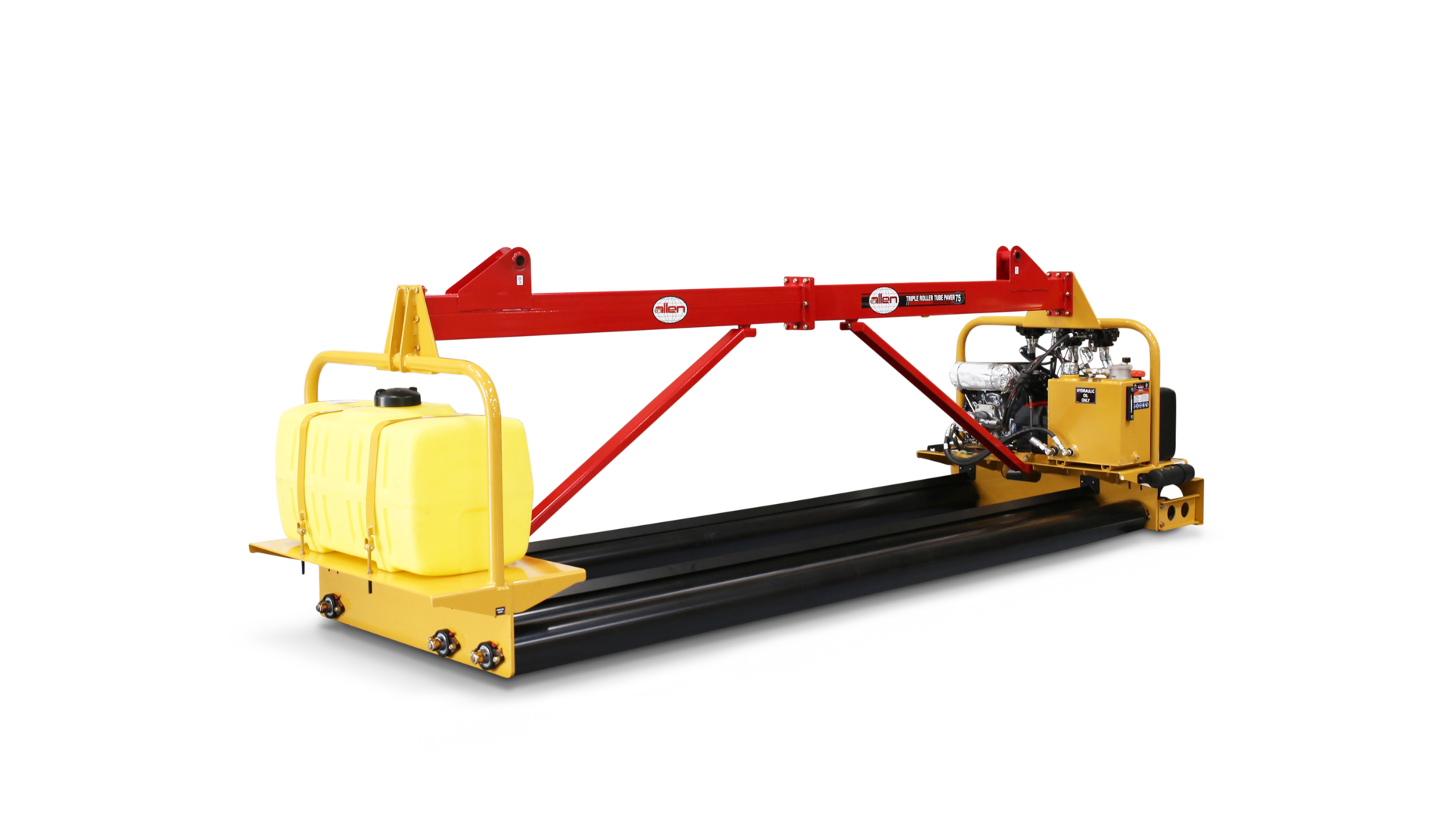Pictured is the Allen model 75 Triple Roller Tube Paver.
