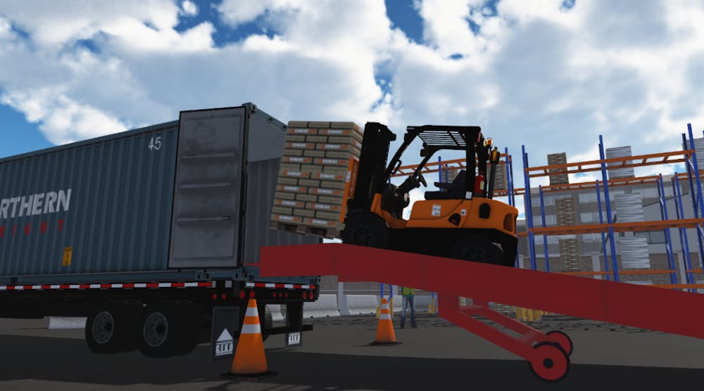 Cm Forklift Simulator Unloading Container Yard