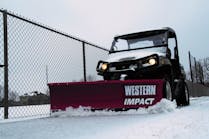 Pictured is the IMPACT mid-duty UTV plow for UTVS.