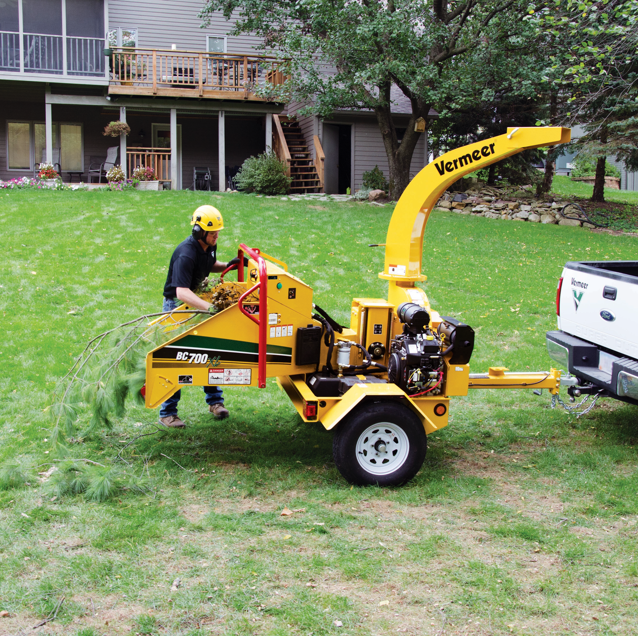 Pictured is the Vermeer BC700XL brush chipper
