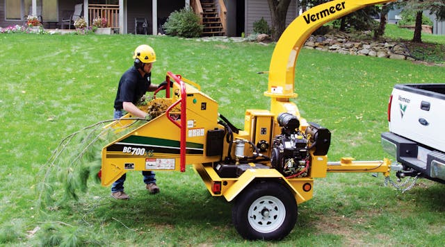Pictured is the Vermeer BC700XL brush chipper