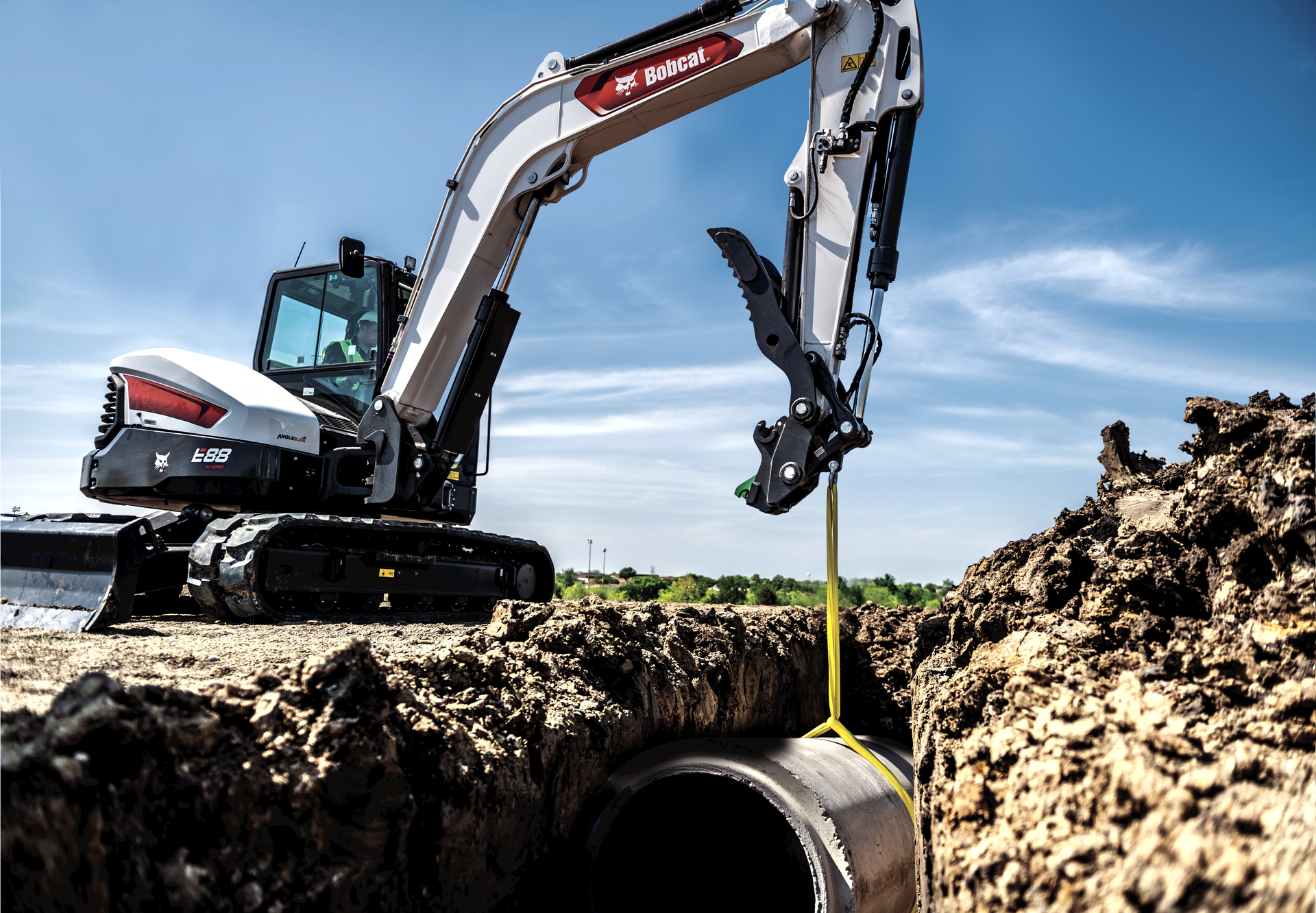 Pictured is the The Bobcat E88 excavator
