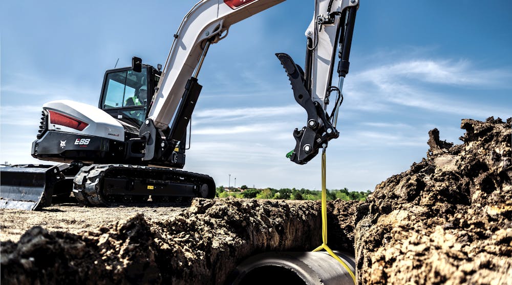 Pictured is the The Bobcat E88 excavator