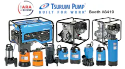 Tsurumi Pump's line up for the ARA Show