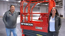 Arrow Lift Rentals, Roger Roberson (left) And Sarah Bolich (right) Sinoboom Giveaway Arrow Lift Rentals, Roger Roberson (left) And Sarah Bolich (right) Sinoboom Giveaway