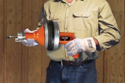 General Pipe Cleaners’ hand-held Power-Vee drain cleaner General Pipe Cleaners’ hand-held Power-Vee drain cleaner