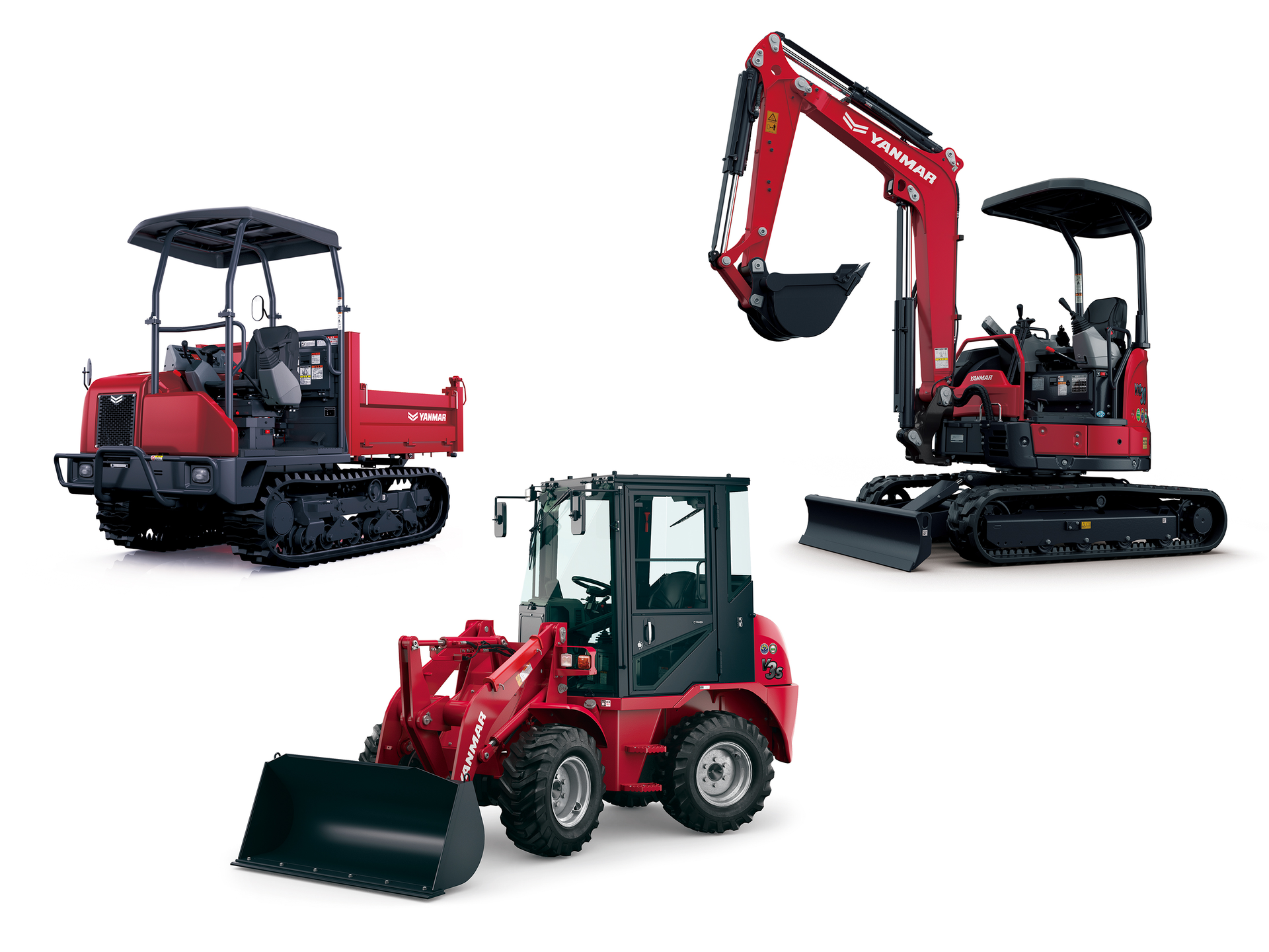 Yanmar Compact Equipment In The Premium Red Color 61ddf941bed64