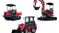 Yanmar compact equipment in the Premium Red color