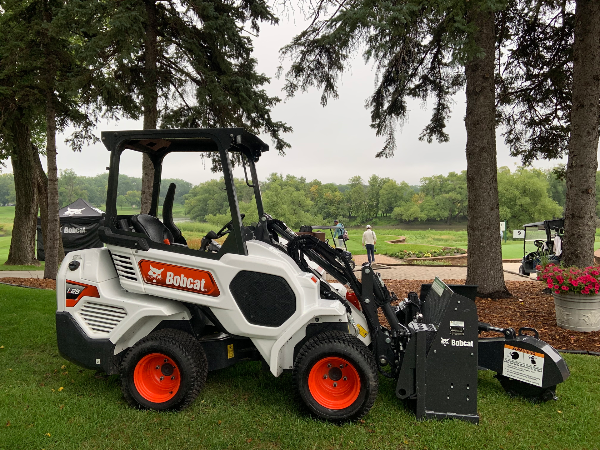 A Piece Of Bobcat Equipment Sits At The Bobcat North Dakota Open