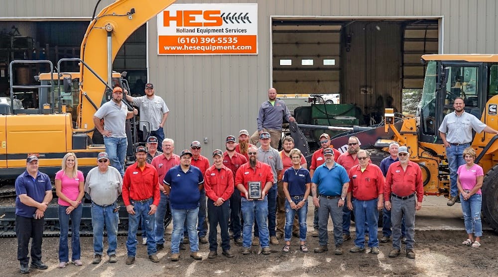 Hyundai Construction Equipment and Holland Equipment Services teams