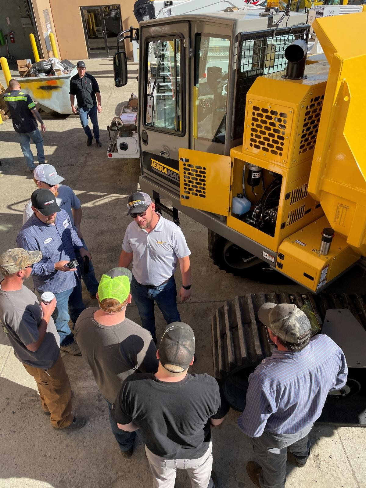 Modern Machinery Team Being Trained By Kevin Rettke, Product Support Specialist For Terramac