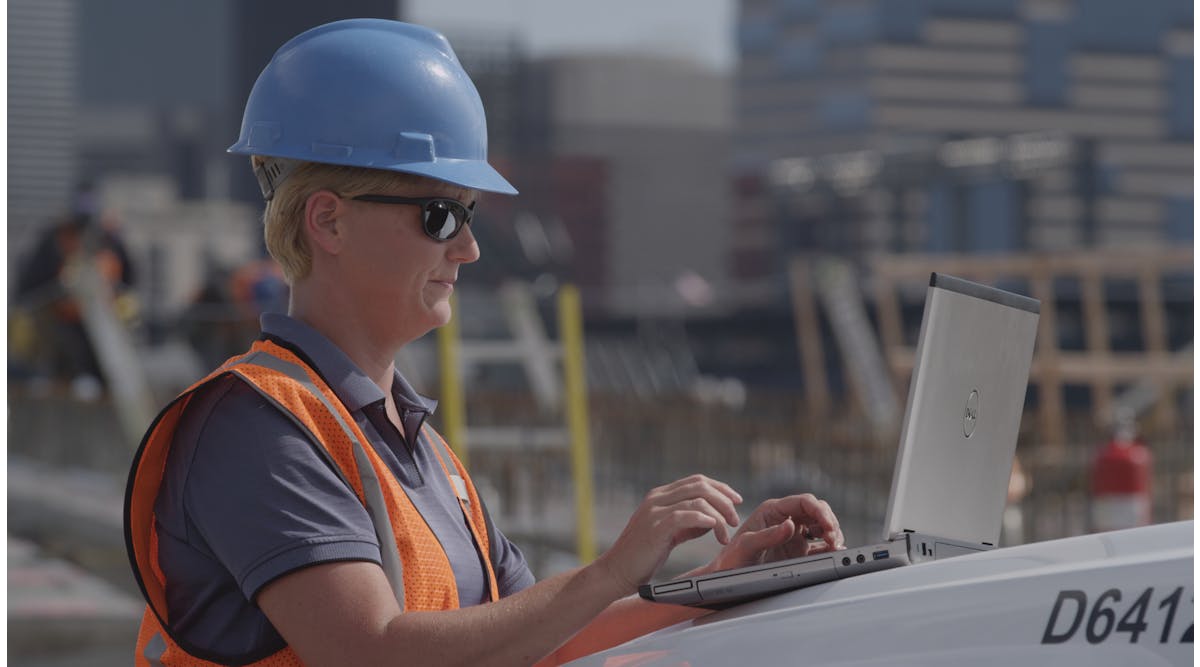 Uri Laptop On Construction Site