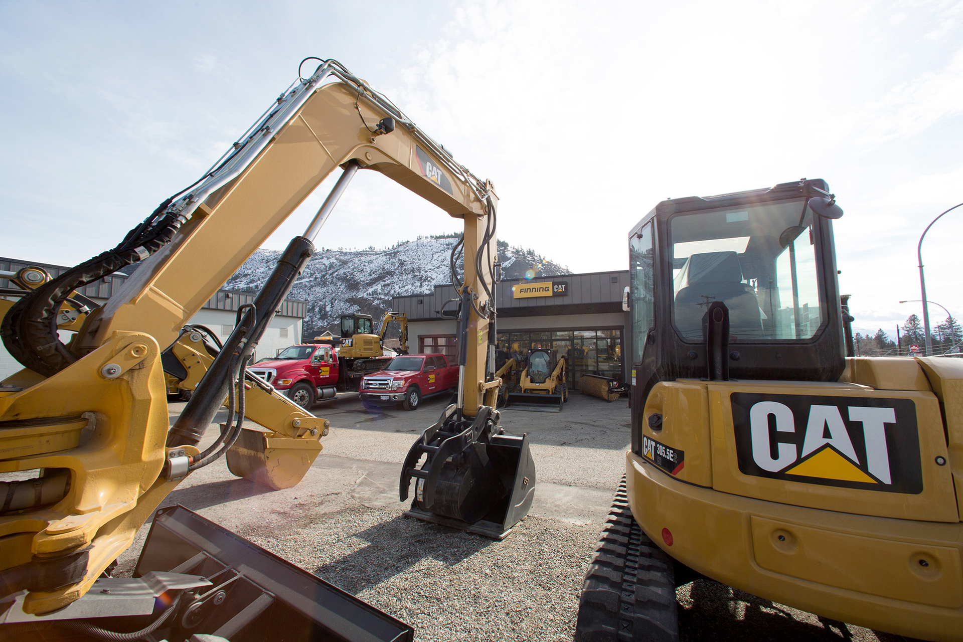 Finning 3 Rental Equipment Store In Background