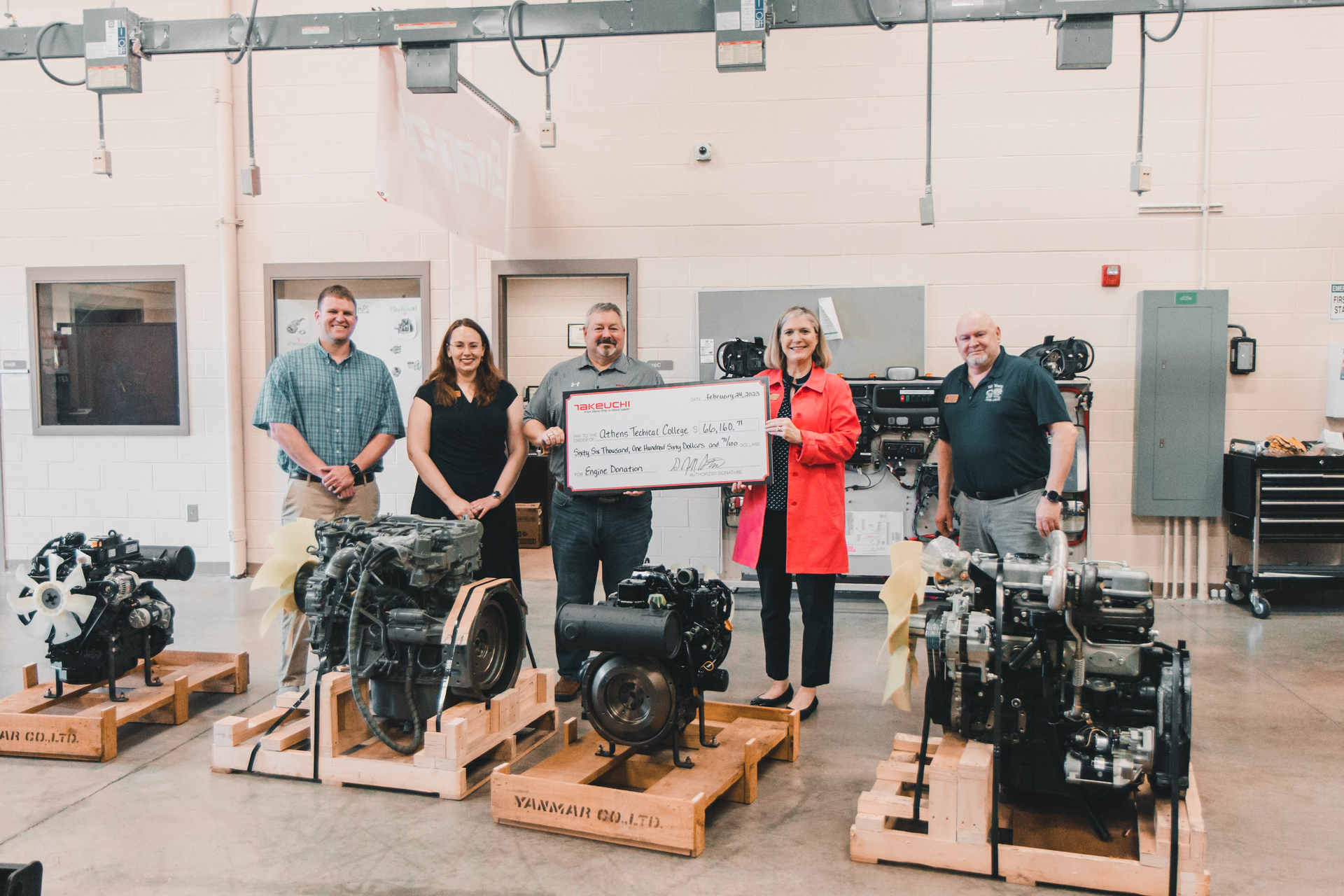 Takeuchi Engine Donation To Trade School 2023